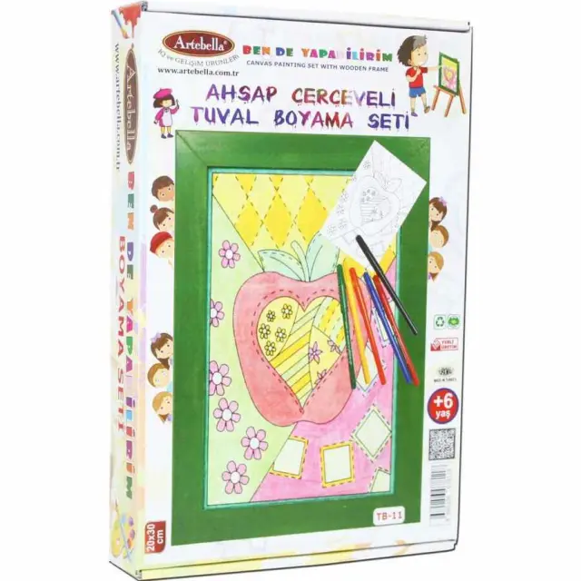 Artebella Σετ Ζωγραφικής Καρτολίνο & Χρώματα 20x30cm TB-11
