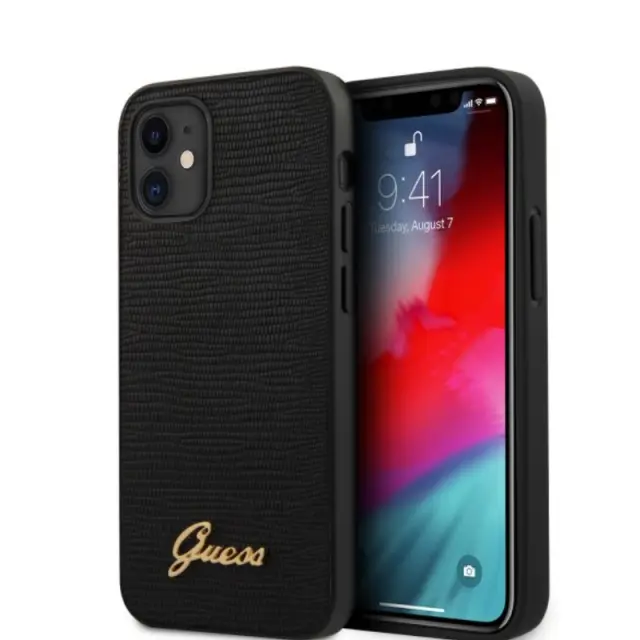 Guess iPhone 12 Mini Lizard Case Cover Black