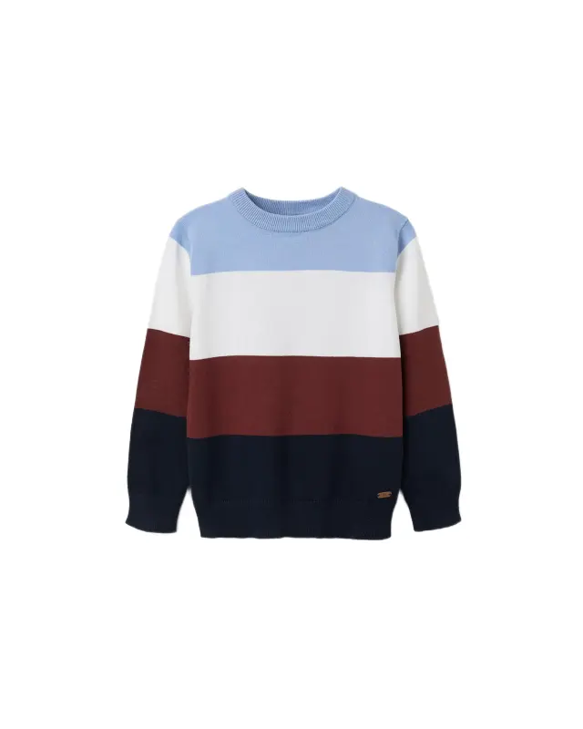 Zippy παιδικό πλεκτό πουλόβερ colorblock για αγόρι ZKBAP0202_26042-1