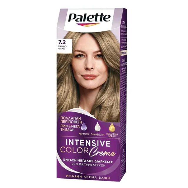 Schwarzkopf Palette Βαφή Μαλλιών Intensive Color Creme 110ml | Απόχρωση 7.2 Ξανθο Φυμέ
