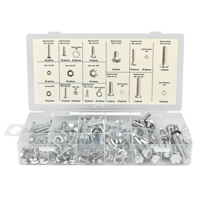 Bolt- and nut selection 240 pieces