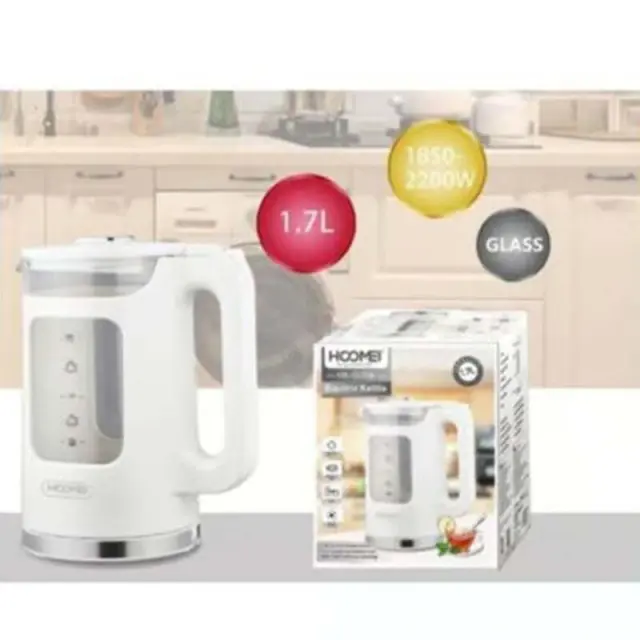 Hoomei Βραστήρας 1.7lt 2200W Λευκός HM-5578W