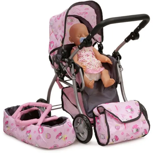 Moni Toys Kitty Καρότσι Κούκλας με Πορτ Μπεμπέ Pink 3+ Ετών 2