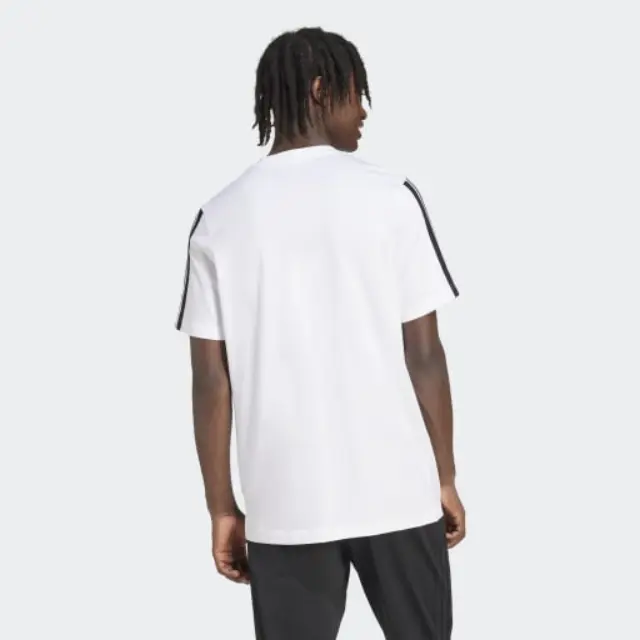 adidas Sportswear Men's 3Stripes Single Jersey T-Shirt Άσπρο JV6784 (adidas Sportswear) - XLarge 2
