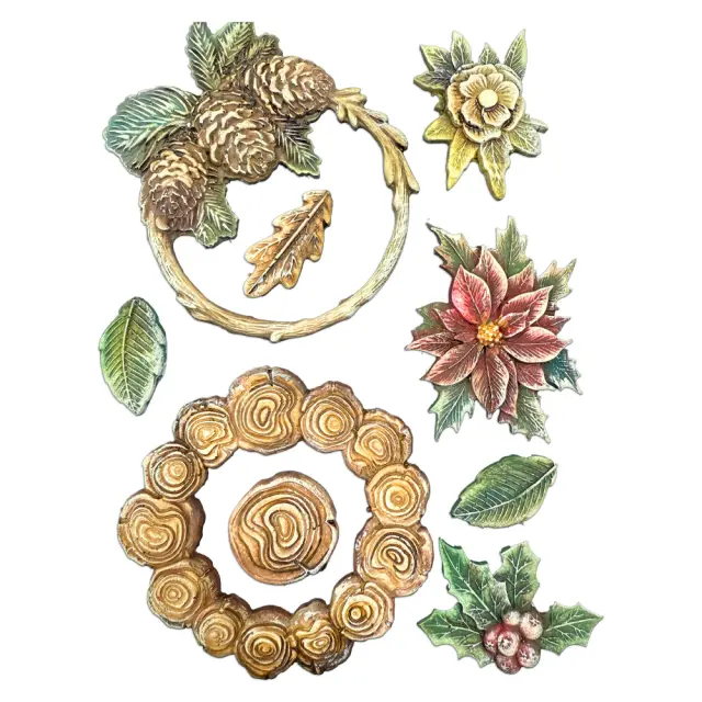 Καλούπι σιλικόνης A5, 15×21cm, Stamperia, Christmas, Χριστουγεννιάτικες γιρλάντες 2