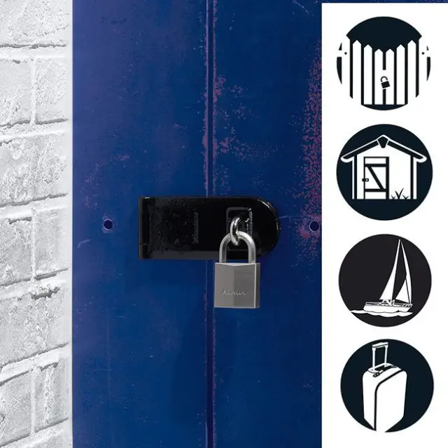 Master Lock 1145PEURD - Λουκέτο μπρούτζινο επινικελωμένο, βαρέως τύπου με εξάγωνο λαιμό 40mm 2