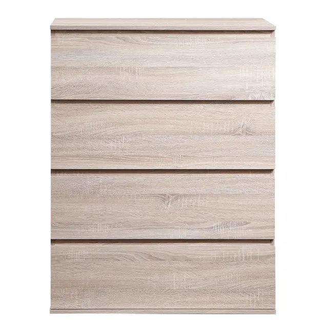 Συρταριέρα Ady Unihome σε φυσικό χρώμα 4 συρτάρια 80x40x105εκ 2