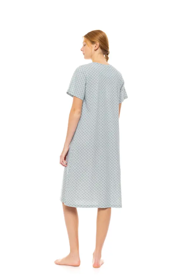 S1482 - Type - NIGHTGOWN CLASSIC FOREST GREEN GEO 3