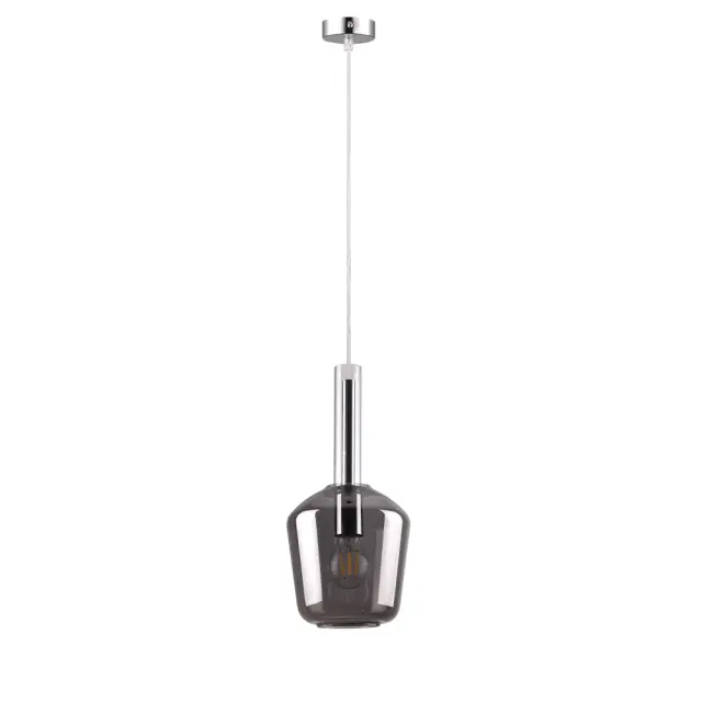Inlight Κρεμαστό φωτιστικό από φιμέ γυαλί 1XE27 D:18x36cm (4079) 2