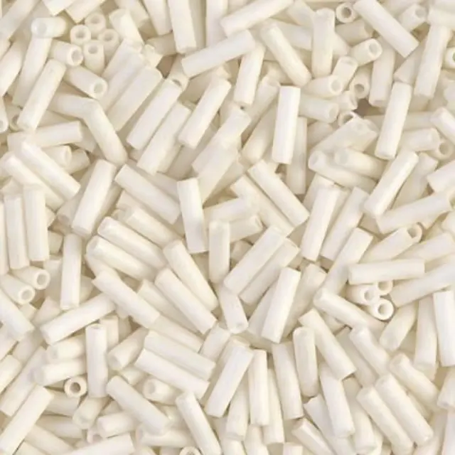 Χάντρα Miyuki Glass Bugles - 2021 - Matte Opaque Cream 6mm - 10gr