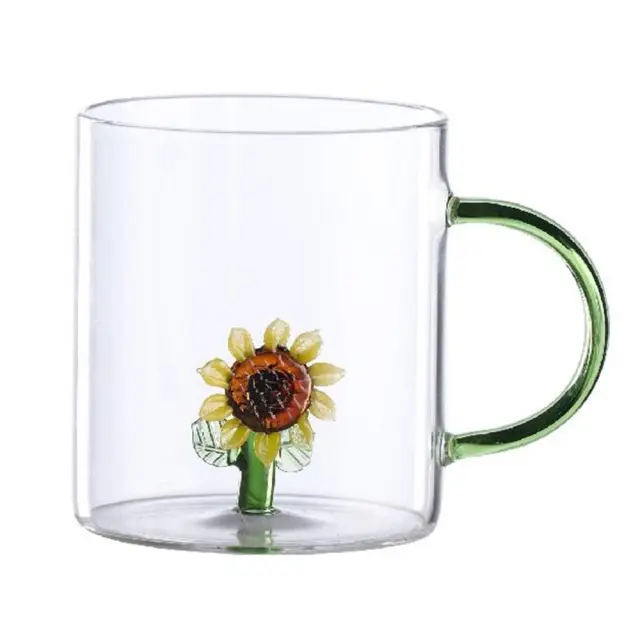 Ποτήρι διάφανο Day Borosilicate Glass λουλούδι 9x8x8cm Espiel SCH103588K18