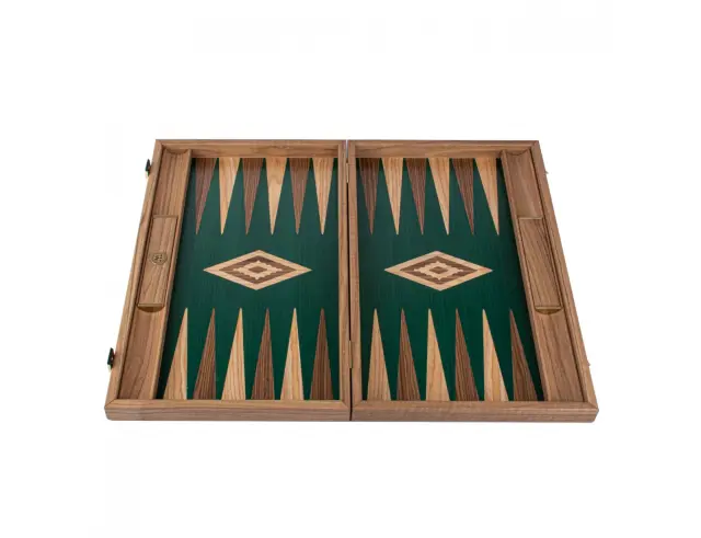 Σετ Χειροποίητο Τάβλι Premium Walnut with Green Oak Manopoulos από Ξύλο με διαστάσεις 48x30cmBKY1 3