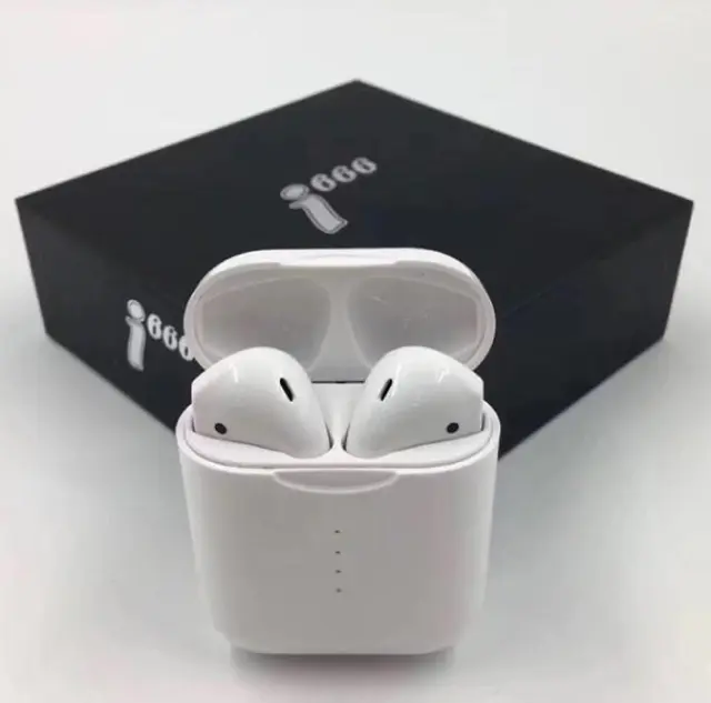 i666 Earbud Bluetooth Handsfree Ακουστικά με Θήκη Φόρτισης Λευκά