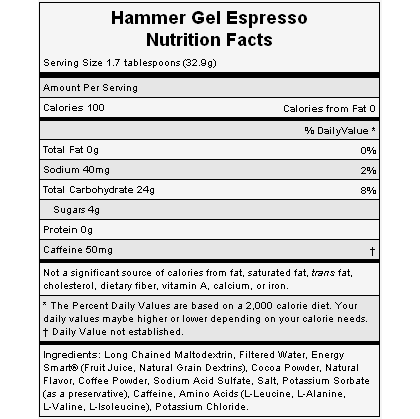 Hammer Energy Gel 33gr Espresso 2