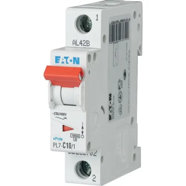 PL7-D10/1 Miniature circuit breaker (MCB), 10 A, 1p, characteristic: D