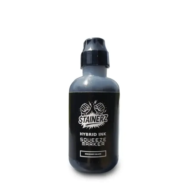 Stainerz Hybrid Ink Squeeze Marker 10mm Midnight Black