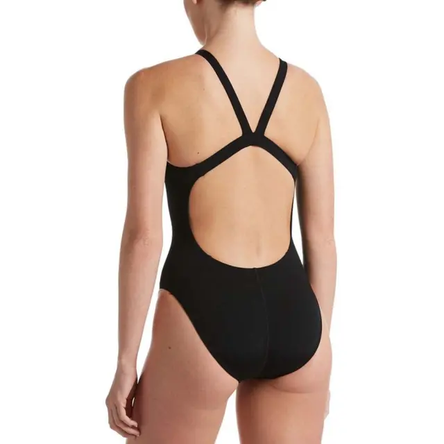 Nike Women's Hydrastrong Fastback One Piece Swimsuit Μαύρο NESSA001-001 (Nike) - 36 3