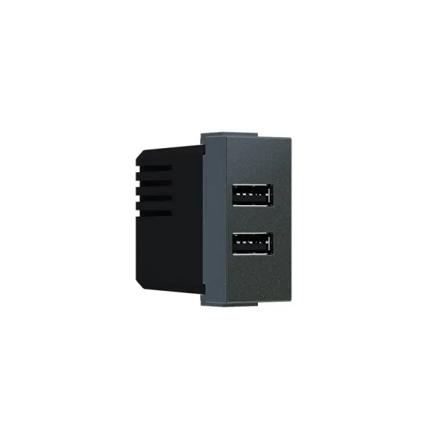 MODYS ΠΡΙΖΑ ΤΡΟΦΟΔΟΣΙΑΣ USB 2XUSB A+C ΑΝΘΡΑΚΙ 5VDC 3A IP20 / 10101412363