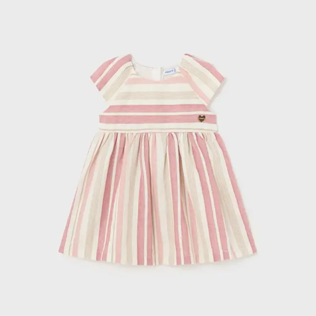 Baby 6 μηνών έως 4 ετών Φόρεμα ρίγες λινό πηλός - 12M
