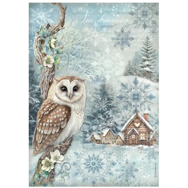 Σετ 6 Ριζόχαρτα ντεκουπάζ Stamperia 21x29cm A4, The Owl's House 2