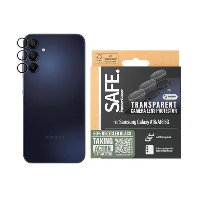 PanzerGlass Camera Protection Safe Rings Lens Protector Samsung Galaxy A16 Clear