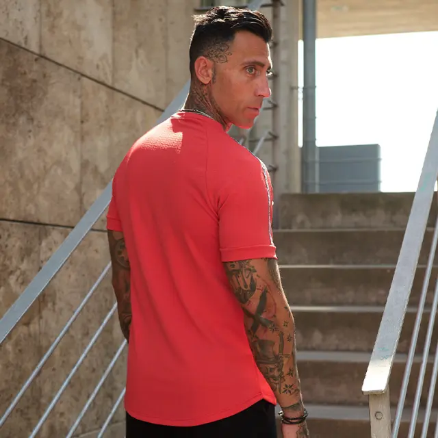 T-shirt Noshame® Γκοφρέ Κόκκινο με Patch - 112578 - XL 3