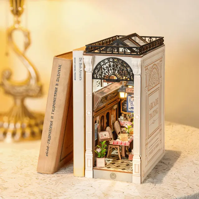 Robotime DIY Book Nook Arcade Dating TGB10 3