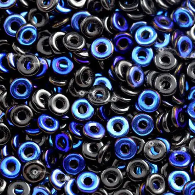 Χάντρα O Beads 3.8mm - Jet Azuro ~7gr