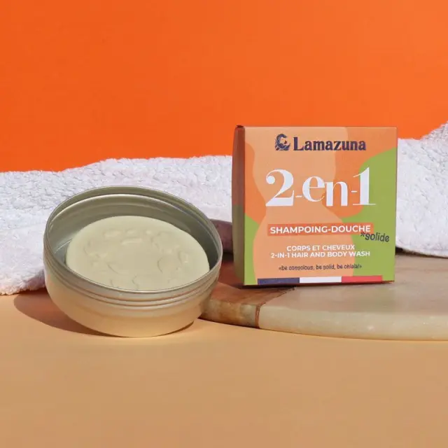 Lamazuna Solid Soap 2 in1 Hair and Body Wash - Φυσικό Στερεό Αφρόλουτρο & Σαμπουάν Για Όλους Τους Τύπους Μαλλιών 2