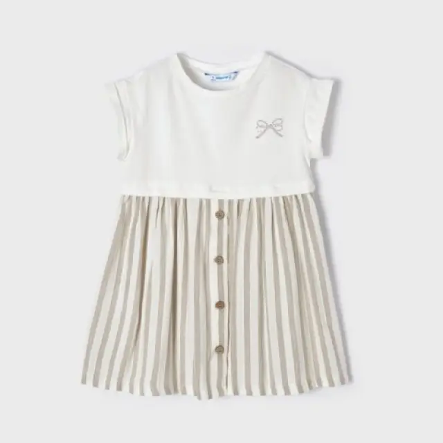 Baby 6 μηνών έως 4 ετών Φόρεμα συνδυασμένο γκρι ανοιχτό - 3Ε