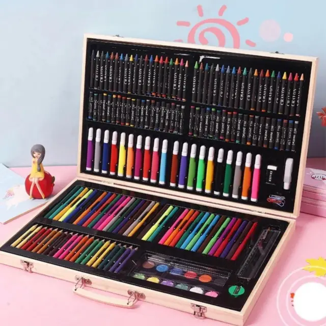 Kelepoyri PAINT-SET-180PCS Σετ Ζωγραφικής σε Βαλιτσάκι Ξύλινο 47.5x29.5cm 180τμχ 47006850 3
