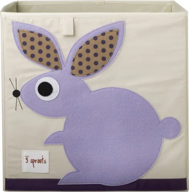 3 Sprouts Καλάθι για παιχνίδια Rabbit Purple - 0696859272516 - 0317-IBXRAB