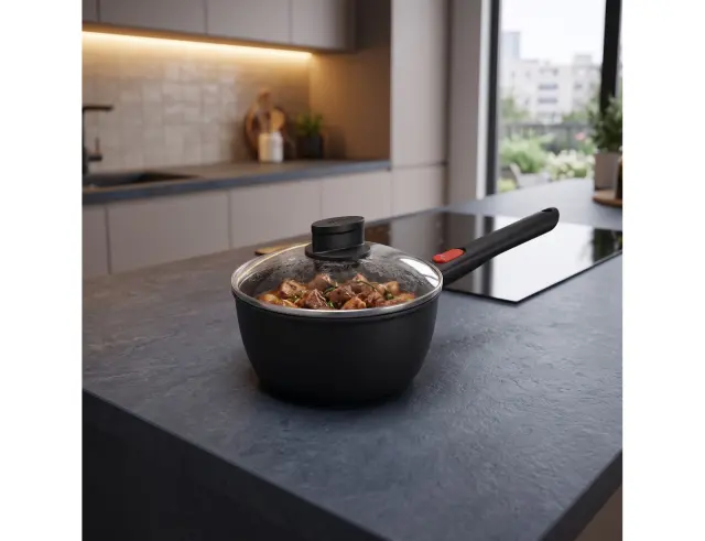 Kατσαρολάκι Woll Eco Lite QXR με αντικολλητική επίστρωση, αποσπώμενη λαβή και διάμετρο 18cmNB-ELI-1918-L-Q