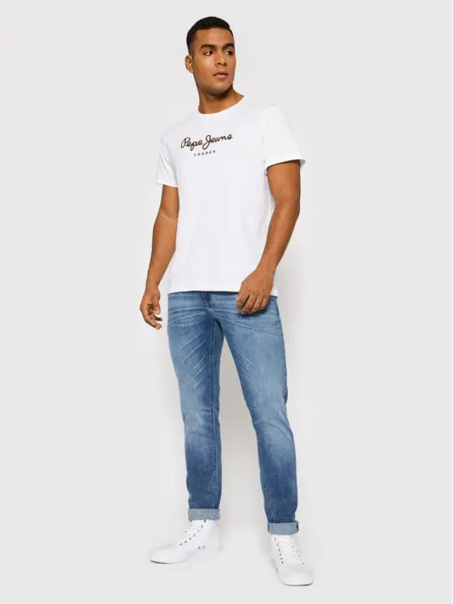 Pepe Jeans - Ανδρικό T-shirt Eggo Regular Fit PM508208-800 Λευκό 3