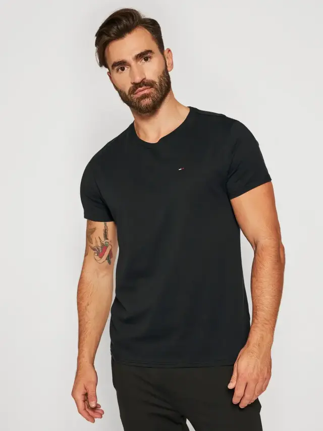 Tommy Hilfiger - Ανδρικό T-shirt Tjm Original Jersey Tee Regular Fit DM0DM04411-078 Μαύρο - XS