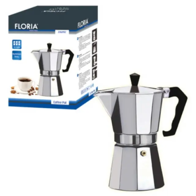 Καφετιέρα Espresso Μόκα Αλουμινίου 150ml για 3 Φλιτζάνια 2