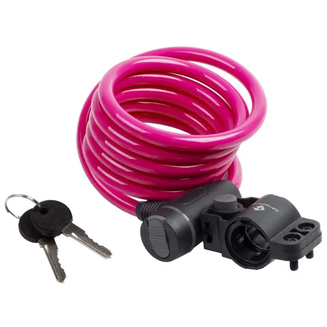 M-WAVE ΚΛΕΙΔΑΡΙΑ ΠΟΔΗΛΑΤΟΥ CABLE LOCK 10X1800mm ΡΟΖ