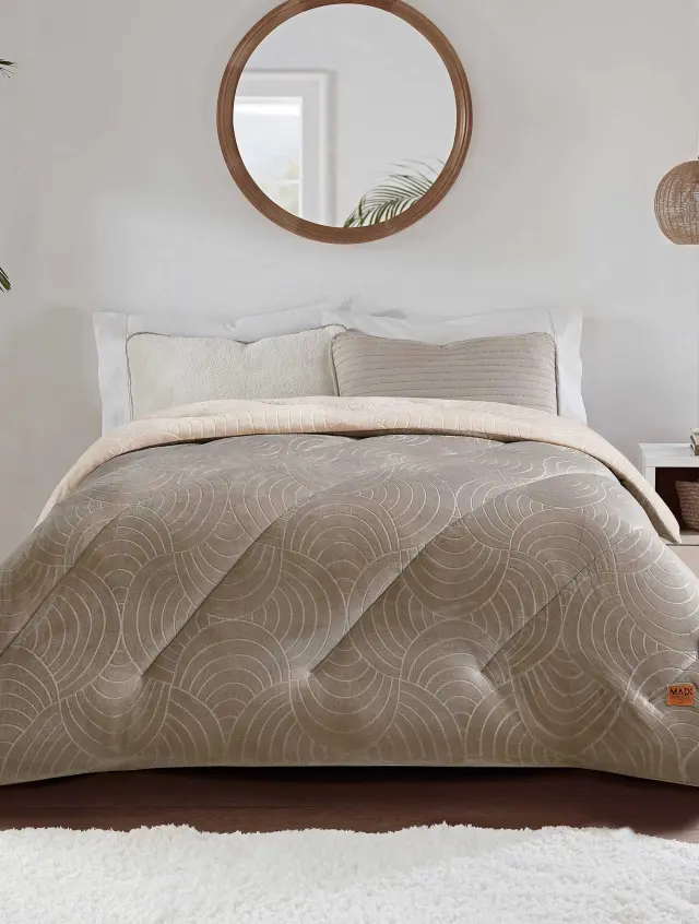 Κουβερτοπάπλωμα NOCTURE CREAM MADI μονό: 160 x 220 εκ.