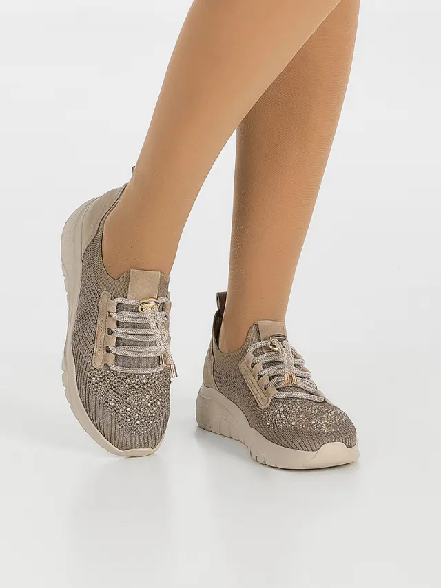Gabor Sneakers Γυναικείο δέρμα Nubuck/ύφασμα Μπεζ GAB/73455 44-RABBIT 2