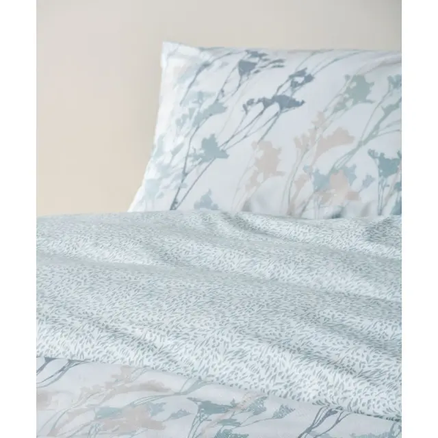Σετ Παπλωματοθήκη Υπέρδιπλη 3 Τεμαχίων Kentia Breza 33 Blue Grey- Mint Green- Dusty Pink 225x245 2