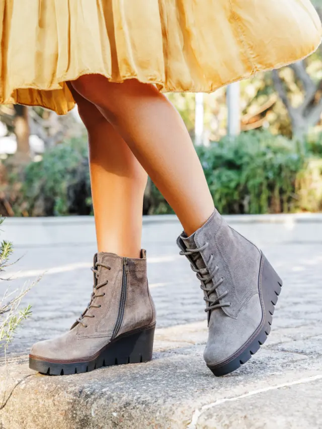 Gabor Μποτάκια Γυναικείο δέρμα suede Γκρί GAB/54781 10-MAHAIR - 40 2