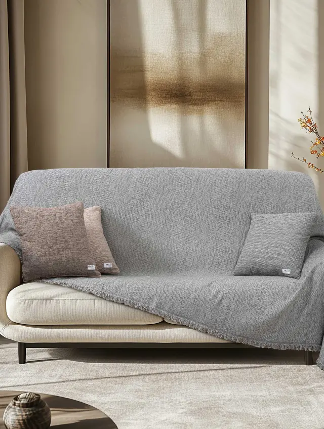 Διακοσμητικό Μαξιλάρι AKONIK GREY MADI 45 x 45 εκ. 2
