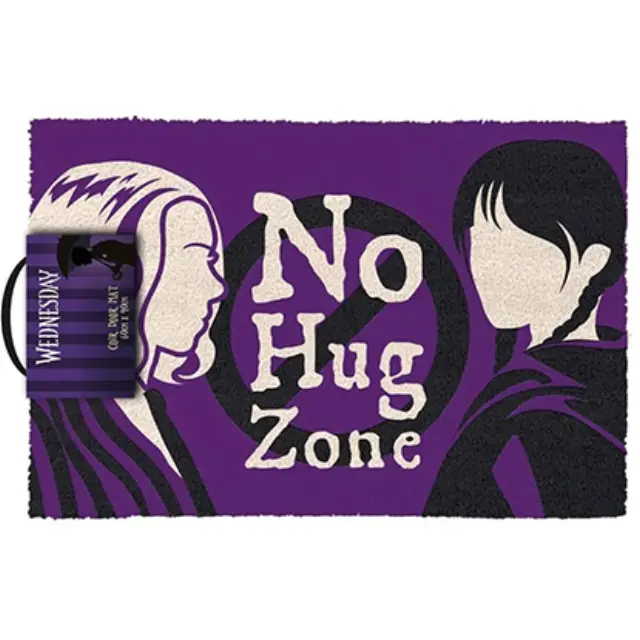 Pyramid Πατάκι Εισόδου Πόρτας WEDNESDAY - No Hug Zone - Coir Doormat 40x33cm (GP86603)