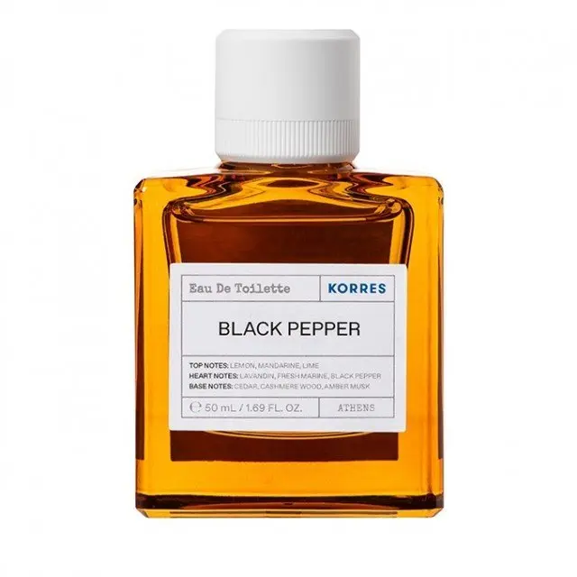 Korres Black Pepper Eau de Toilette Ανδρικό Άρωμα με Πικάντικες και Ξυλώδεις Νότες, 50ml 2