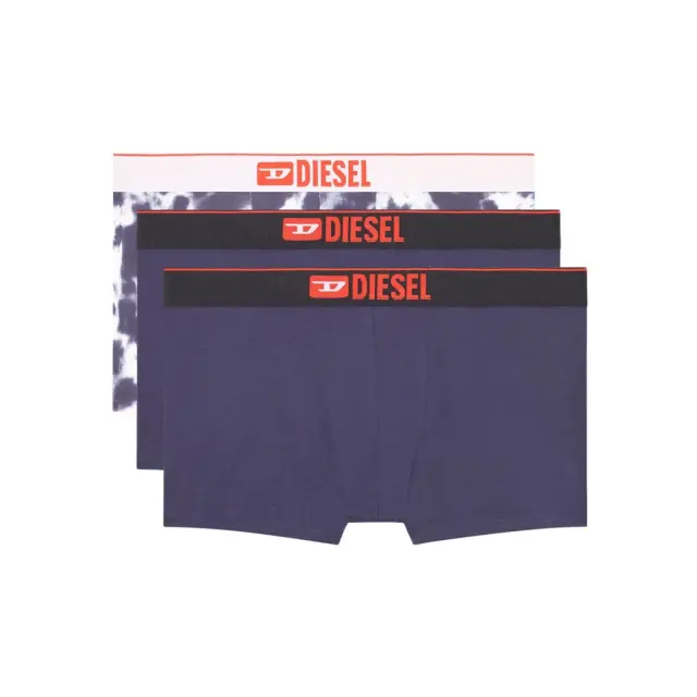 Diesel Ανδρικό Boxer Damien Tie-Dye - Τριπλό Πακέτο, Χρώμα Μπλε-Λευκό - M