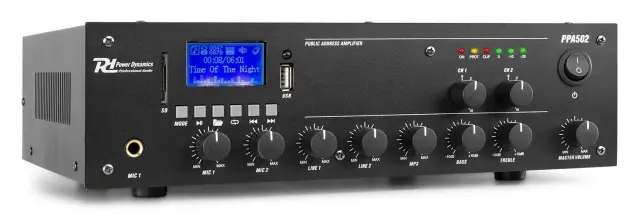POWER DYNAMICS PPA502 ΜΙΚΤΗΣ-ΕΝΙΣΧΥΤΗΣ 2 ΖΩΝΩΝ 100V 50W 2