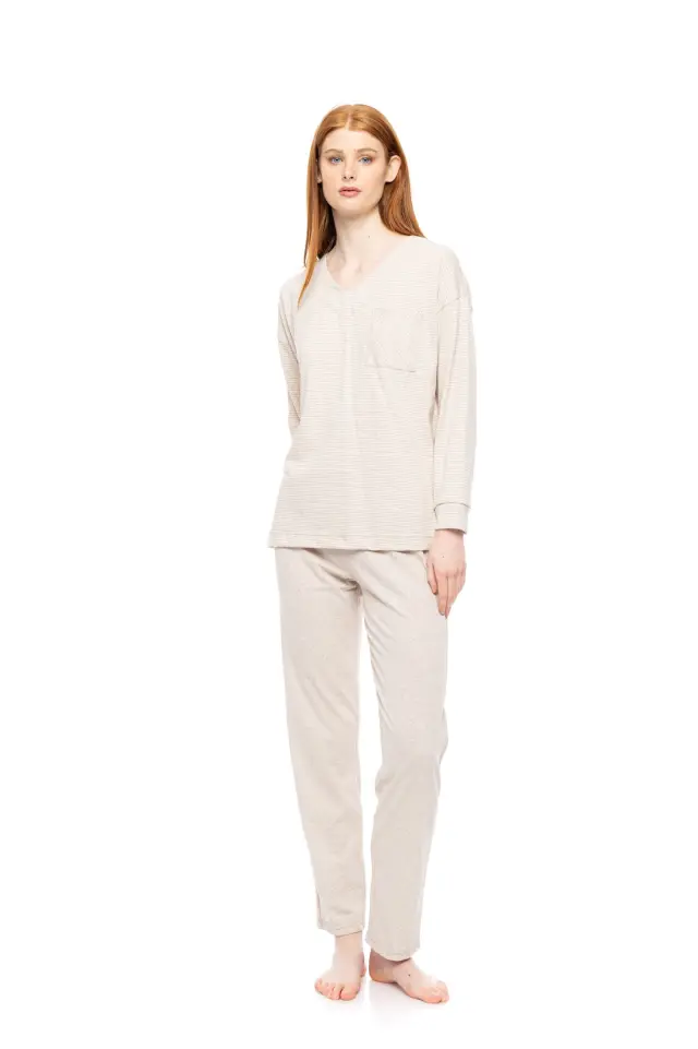 W1794 - Type - PYJAMA HAZELNUT STRIPES - L 2
