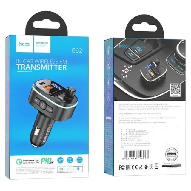 Hoco® FM Transmitter Αυτοκινήτου E62 με Bluetooth / USB 2