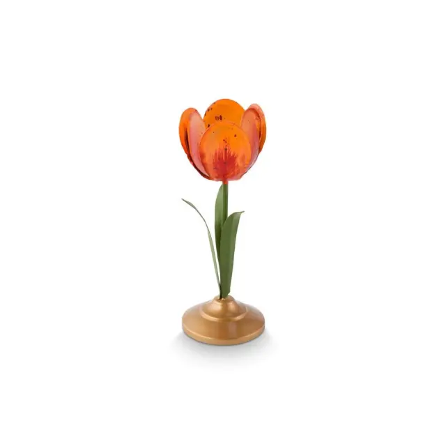Pip Studio Μεταλλικό Κηροπήγιο / Metal Candle Holder: Tulip (21cm - 2 χρώματα) - Πορτοκαλί 2