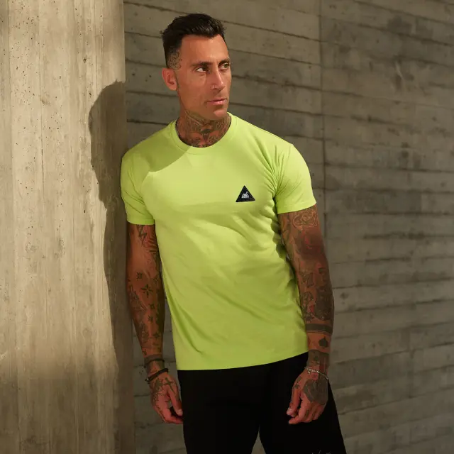 T-shirt Noshame® Lime με patch triangle - 142559 - XXL